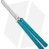 Squid Industries Krake Raken V2.5 Tanto Balisong Knife Teal (4.5" Satin)