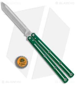 Squid Industries Krake Raken Tanto V2.5 Balisong Knife Dual Tone Green (4.5") -eos || Kershaw || Spyderco Shop Squid Industries Krake Raken Tanto V2.5 Balisong Dual Tone Green Satin BHQ 178874 jr bottlecap