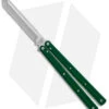 Squid Industries Krake Raken Tanto V2.5 Balisong Knife Green (4.5" Satin) -eos || Kershaw || Spyderco Shop Squid Industries Krake Raken Tanto V2.5 Balisong Green Satin BHQ 178875 jr