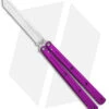 Squid Industries Krake Raken Tanto V2.5 Balisong Knife Purple (4.5" Satin) -eos || Kershaw || Spyderco Shop Squid Industries Krake Raken Tanto V2.5 Balisong Purple Satin BHQ 180380 jr