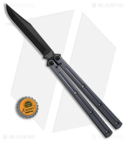 Squid Industries Krake Raken V2.5 Bowie Balisong Knife Gunmetal (4.5" Inked) -eos || Kershaw || Spyderco Shop Squid Industries Krake Raken V2 5 Bowie Balisong Knife Gunmetal 4in Inked BHQ 115303 td size