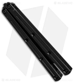 Squid Industries Krake Raken V2.5 Tanto Balisong Knife Black (4.5" Matte Inked) -eos || Kershaw || Spyderco Shop Squid Industries Krake Raken V2 5 Tanto Balisong Black 4in Matte Inked BHQ 154207 td spine