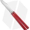 Squid Industries Krake Raken V2.5 Bowie Balisong Knife Red (4.5" Satin) -eos || Kershaw || Spyderco Shop Squid Industries Krake Raken V2 Bowie Balisong Red Satin BHQ 115308 jr