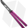 Squid Industries Krake Raken V2.5 Balisong Trainer Purple (4.4" Inked) -eos || Kershaw || Spyderco Shop Squid Industries Krake Raken V2.5 Butterfly Balisong Trainer Purple Black BHQ 145420 jr