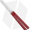 Squid Industries Krake Raken V2 Tanto Balisong Knife Red Dual Tone (4.5" Satin) -eos || Kershaw || Spyderco Shop Squid Industries Krate Raken Tanto Balisong Red Dual Tone Satin BHQ 103093 jr