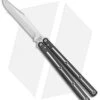 Squid Industries Krake Raken Bowie V2.5 Balisong Knife Dual-Tone (4.5" Satin) -eos || Kershaw || Spyderco Shop Squid Industries Krate Raken V2 Bowie Balisong Black Silver Satin BHQ 134382 jr