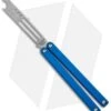Squid Industries Mako Bottle Opener Balisong Trainer Blue (4.3" SW) -eos || Kershaw || Spyderco Shop Squid Industries Mako Bottle Opener Balisong Trainer Blue SW BHQ 102475 jr 2