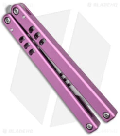 Squid Industries Mako V4.5 Bottle Opener Balisong Trainer Pink (4.3" SW) -eos || Kershaw || Spyderco Shop Squid Industries Mako V4.5 Bottle Opener Balisong Trainer Pink SW BHQ 176663 jr side