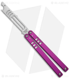 Squid Industries Mako V4.5 Bottle Opener Balisong Trainer Purple (4.3" SW)