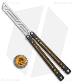 Squid Industries Nautilus Balisong Trainer Knife V2 Black Gold (4.5" Satin) -eos || Kershaw || Spyderco Shop Squid Industries Nautilus Balisong Trainer V2 Black Gold Satin BHQ 177518 jr bottlecap