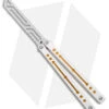 Squid Industries Nautilus Balisong Trainer Knife V2 Winter Gold (4.5" Satin) -eos || Kershaw || Spyderco Shop Squid Industries Nautilus Balisong Trainer V2 Winter Gold Satin BHQ 177516 jr