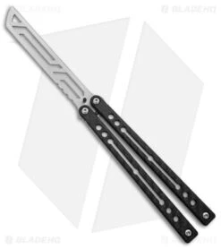 Squid Industries Nautilus Butterfly Balisong Trainer CF/Silver (4.4" Satin)