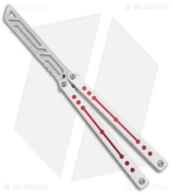 Squid Industries Nautilus Butterfly Balisong Trainer V2 Winter Red (2.5" Satin)