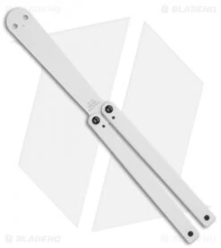 Squid Industries Squiddy Butterfly Balisong Trainer White PVC (4.3" White)