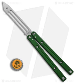Squid Industries Squidtrainer V4 Butterfly Balisong Trainer Green (4.5" SW) -eos || Kershaw || Spyderco Shop Squid industries Squidtrainer V4 Butterfly Balisong Trainer Green 4in SW BHQ 178753 td size