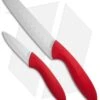 Stone River Gear Two Piece White/Red Ceramic Knife Set - SRG23CKR -eos || Kershaw || Spyderco Shop Stone River Gear 2 Piece White Red SRG23CKR BHQ 51680 jr