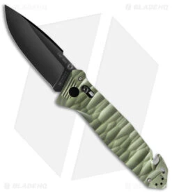 TB Outdoor CAC S200 Utility Bar Lock Knife Green G-10 (3.7" Black)