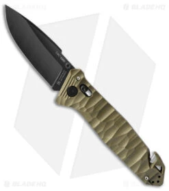 TB Outdoor CAC S200 Utility Bar Lock Knife OD Green Polymer (3.7" Black)