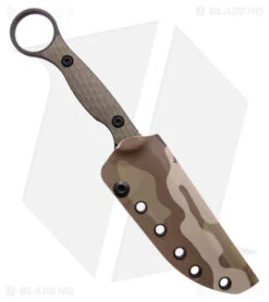 Toor Knives Anaconda Fixed Blade Knife Covert Green G-10 (3.75" Black) -eos || Kershaw || Spyderco Shop Toor Knives Anaconda Fixed Blade Knife Covert Green G 10 Black BHQ 180923 kc sheath