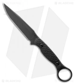 Toor Knives Anaconda Fixed Blade Knife Shadow Black G-10 (3.75" Black)
