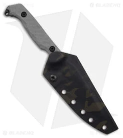 Toor Knives Darter Fixed Blade Knife Vapor Gray G-10 (4.25" Black) -eos || Kershaw || Spyderco Shop Toor Knives Darter FBK Vapor Gray G10 4in Black BHQ 178798 td sheath