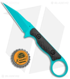Toor Knives Jank Shank Tactical Fixed Blade Knife Black G-10 (3" Teal) -eos || Kershaw || Spyderco Shop Toor Knives G 10 Jank Shank Teal Tactical Black BHQ 139081 jr bottlecap