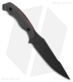 Toor Knives Raven Fixed Blade Knife Black G-10 (5.5" Black) -eos || Kershaw || Spyderco Shop Toor Knives Raven Blade Black G 10 Black BHQ 174496 jr spine