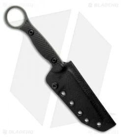 Toor Knives Serpent Tanto Fixed Blade Knife Black G-10 (3.9" Caiman Green) -eos || Kershaw || Spyderco Shop Toor Knives Serpent Caiman Green Fixed Blade Knife Black G10 3.75 BHQ 123640 LS Sheath