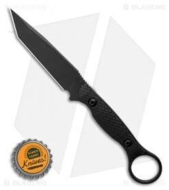 Toor Knives Serpent Tanto Fixed Blade Knife Shadow Black G-10 (3.9" Black) -eos || Kershaw || Spyderco Shop Toor Knives Serpent Shadow Black Fixed Blade Knife Black G10 3.75 BHQ 123641 LS Bottlecap