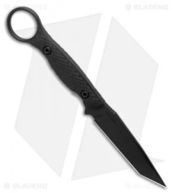 Toor Knives Serpent Tanto Fixed Blade Knife Shadow Black G-10 (3.9" Black) -eos || Kershaw || Spyderco Shop Toor Knives Serpent Shadow Black Fixed Blade Knife Black G10 3.75 BHQ 123641 LS Spine