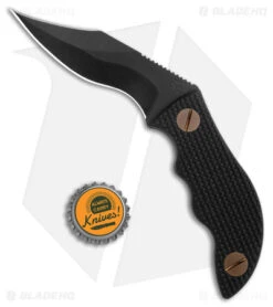 Turner CNC Voodoo Doc Chimera Fixed Fighting Knife Black G-10 (3.5" DLC 3V) -eos || Kershaw || Spyderco Shop Turner CNC Voodoo Doc Chimera Fixed Blade Fighting Knife DLC BHQ 171293 jr bottlecap