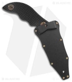 Turner CNC Voodoo Doc Chimera Fixed Fighting Knife Black G-10 (3.5" DLC 3V) -eos || Kershaw || Spyderco Shop Turner CNC Voodoo Doc Chimera Fixed Blade Fighting Knife DLC BHQ 171293 jr sheath