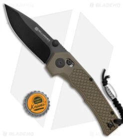 Willumsen Copenhagen Zero7 Cross Bar Knife OD Green GFN (3.5" Black) -eos || Kershaw || Spyderco Shop Willumsen Copenhagen Zero7 Cross Bar OD Green GFN Black BHQ 163655 jr bottlecap