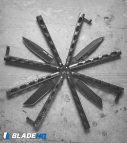 Bear & Son 115TAN Tanto Butterfly Knife Silver Vein (4" Black) -eos || Kershaw || Spyderco Shop bear and son 115 variety circle dl