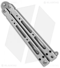 Bear OPS Bear Song IV Tanto Butterfly Knife Aluminum (3.75" Bead Blast) -eos || Kershaw || Spyderco Shop bear ops bear song tanto bb B 410 AP 35027 BHQ 37242 er spine