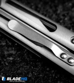 BRS Alpha Beast Infinity Balisong Butterfly Knife Titanium (4.5" Stonewash) -eos || Kershaw || Spyderco Shop brs alphabeast alt rounded closeup dl 4