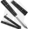 BRS Replicant Balisong Butterfly Knife Black G-10 (4.5" Stonewash) -eos || Kershaw || Spyderco Shop brs replicant butterfly knife all