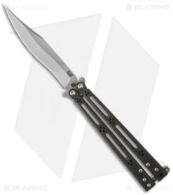 Hom Design Basilisk-R Balisong Butterfly Knife Carbon Fiber (4.6" Bead Blast)