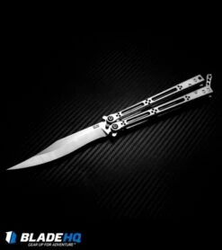 Hom Design Basilisk-R Titanium Balisong Butterfly Knife (4.6" Satin) Ti Spacers -eos || Kershaw || Spyderco Shop hom design baskilisk r ti satin BHQ 36921 dl