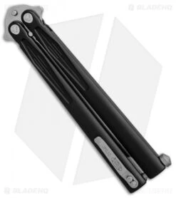 Microtech Tachyon III Balisong Butterfly Knife (4.5" Stonewash) 173-10 -eos || Kershaw || Spyderco Shop microtech tachyon III bali sw 173 10 BHQ 30344 er side