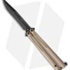 Microtech Tachyon III Balisong Butterfly Knife Tan (4.5" Black) -eos || Kershaw || Spyderco Shop microtech tachyon iii balisong tan black BHQ 78542 jr