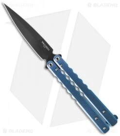 Pro-Tech FlyFather Balisong Butterfly Knife Blue W/ Clip (Black) FF2-DLC