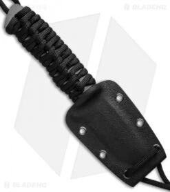 Stone River Ceramic Tanto Fixed Blade Neck Knife (2.5" Black) SRG3NTB -eos || Kershaw || Spyderco Shop stone river ceramics srg3ntb cm sheath