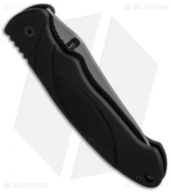 Stone River Ceramic Liner Lock Hunting Knife (3.3" Black) SRG4RCB -eos || Kershaw || Spyderco Shop stone river ceramics srg4rcb cm side